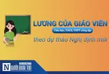 Chi tiết bảng lương giáo viên từ 1/1/2026 theo dự thảo Nghị định mới
