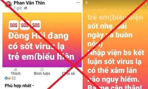 Thông tin trẻ mắc virus lạ có thể xâm nhập vào não ở Quảng Bình là sai sự thật