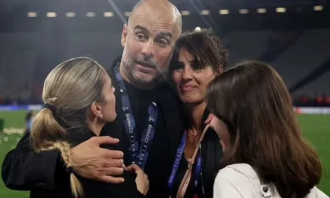 Guardiola hàn gắn với vợ