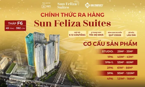 Chính thức ra mắt căn hộ cao cấp chuẩn 6 sao Sun Feliza Suites Cầu Giấy tòa F5 và toà F6