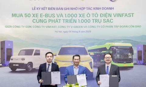 1 công ty hợp tác cùng lúc với 3 doanh nghiệp trong hệ sinh thái của tỷ phú Phạm Nhật Vượng: Mua 50 xe e-bus, 1.000 ô tô điện và phát triển 1.000 trụ sạc