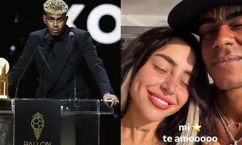 Thần đồng Lamine Yamal "trượt" Quả bóng vàng, bạn gái rapper liền có động thái này