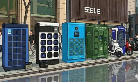 Cuộc đua tủ đổi pin xe điện ở Việt Nam: V-Green mục tiêu "phủ" 150.000 trạm, Honda, Yamaha, TMT Motors sắp nhập cuộc, 1 hãng đã làm từ năm 2023