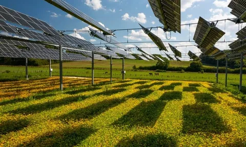 Tấm pin năng lượng mặt trời và lúa mì: Sự kết hợp “thay đổi cuộc chơi”