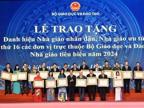 Tôn vinh các Nhà giáo Nhân dân, Nhà giáo Ưu tú và Nhà giáo tiêu biểu năm 2024