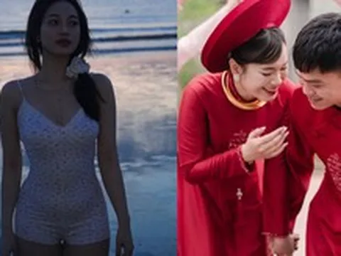 Vợ mới cưới của Hồ Văn Cường khoe visual nét căng, vóc dáng diện bikini đi biển mới gây xôn xao