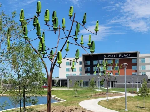 Sức mạnh đáng kinh ngạc của turbine điện gió siêu nhỏ Aeroleaf