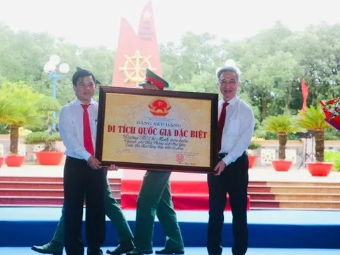 Đường Hồ Chí Minh trên biển đón Bằng xếp hạng Di tích quốc gia đặc biệt