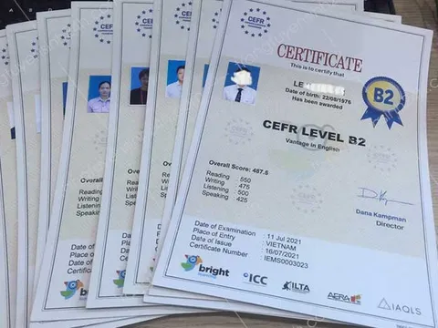 Đơn vị nào được cấp chứng chỉ tiếng Anh CEFR?