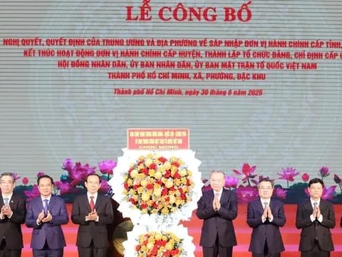 Tổng Bí thư Tô Lâm dự lễ công bố thành lập “siêu đô thị” thành phố Hồ Chí Minh