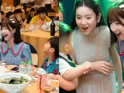 Ảnh nét căng Hòa Minzy dẫn Bo thúi đi sinh nhật con trai Quang Hải, màn đọ sắc với Chu Thanh Huyền mới gây sốt