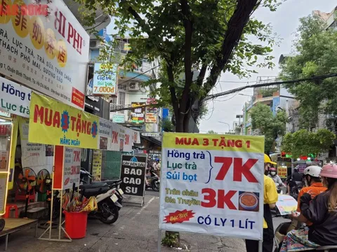 Các chuỗi trà sữa 7.000 - 10.000 đồng/ly xuất hiện dày đặc trên nhiều tuyến đường ở TP HCM