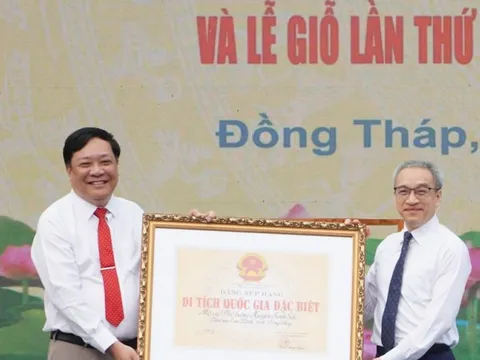 Đồng Tháp đón nhận Bằng xếp hạng Di tích quốc gia đặc biệt mộ cụ Phó bảng Nguyễn Sinh Sắc