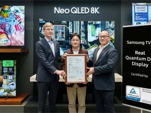 TV QLED của Samsung đạt chứng nhận “Màn hình Chấm lượng tử Đích thực” từ TÜV Rheinland